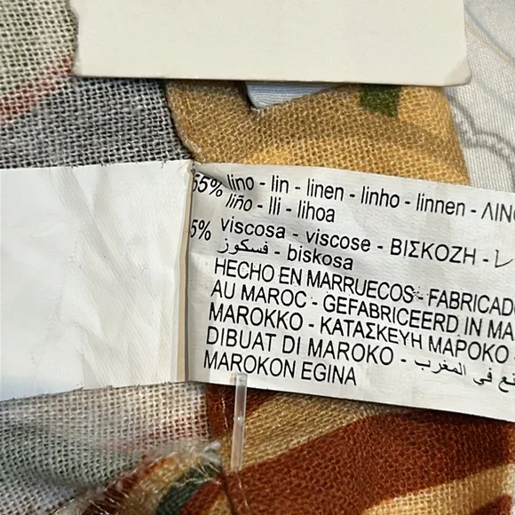 Zara linen viscose blend tropical print high waist long ruffled skirt - Picture 5 of 5